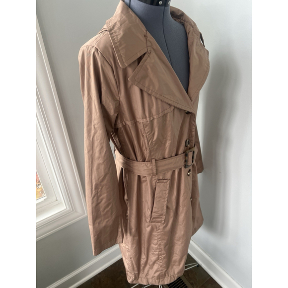 Urban Republic Women's Tan Trench Coat Rain Jacket Size Large NWT - Picture 7 of 12